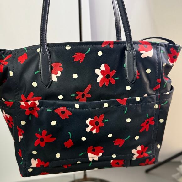 Kate Spade Flower Print in Nylon Tote Preloved Ecellent Condition - Picture 2 of 6
